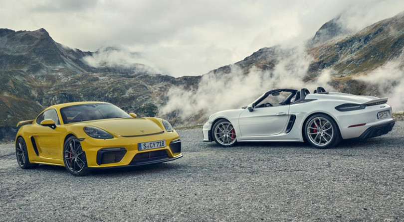 Porsche 718 Boxster Spyder e 718 Cayman GT4: Piacere Di Guida Allo Stato Puro