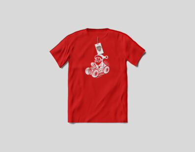 Santa Is Racing To Town | La T-Shirt in Edizione Limitata per Veri Petrolhead